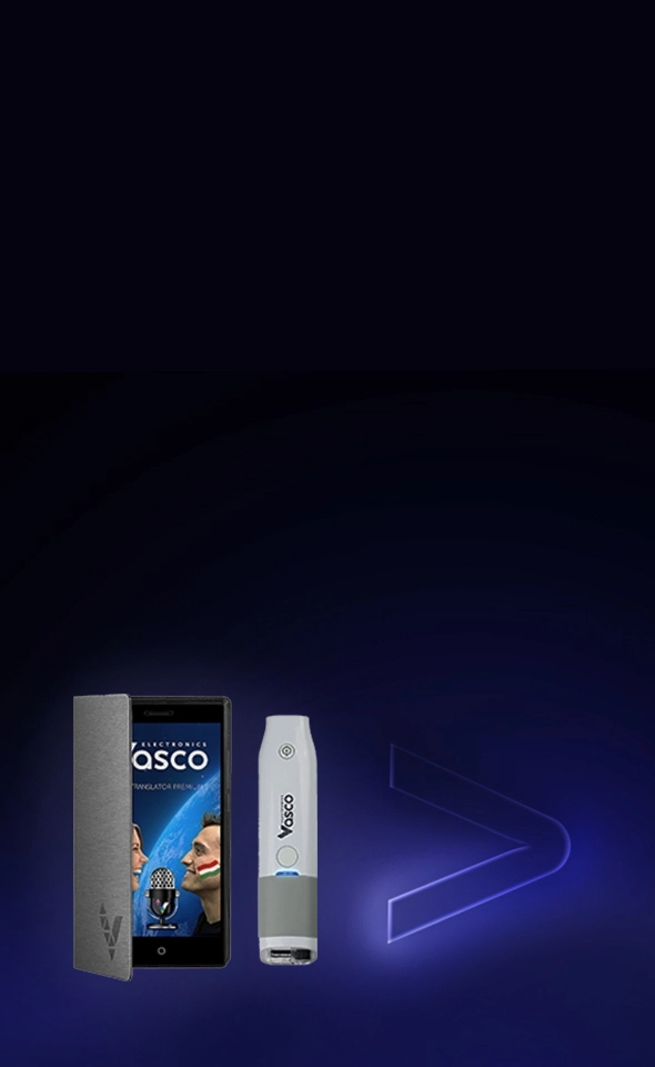Vasco Translator Premium 5 pouces – un appareil de traduction portable.